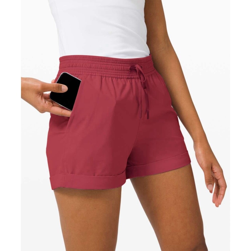 Lululemon 4 Shorts Spring Break Away Lightweight Short Chianti No Liner